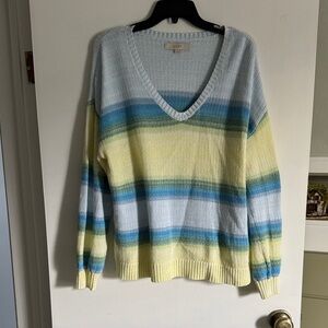 Pastel striped sweater from Loft.